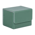 thumbnail image 2 of Cajas de cartas coleccionables Macarena 2 piezas organizador de tarjetero de cuero PU beige y verde, 2 of 8