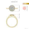 thumbnail image 4 of ANGARA Natural Composite Diamond Halo Ring with Milgrain in 14K Yellow Gold for Women (Size-3.6mm| Color-K| Clarity-I3) | April Birthstone, Anniversary, Jewelry Gift for Women | Natural Diamond Ring, 4 of 9