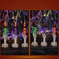 thumbnail image 3 of CASAFUN Halloween Flameless Flickering Candles, Battery Operated Real Wax Electric LED Halloween Fake Pillar Candles with Castle,Witch,Bats for Indoor Window Table Halloween Thanksgiving Decor, 3 of 6