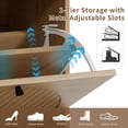 thumbnail image 4 of Shoe Storage Cabinet for Entryway, Narrow Shoe Cabinet with 4 Flip Drawers, Freestanding Shoe Rack Organizer for Foyer, Hallway, 4 of 9