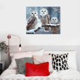 thumbnail image 4 of COMIO  Animal Canvas Poster Art - Snowy Owl - Snowy Winter Day - Modern Ambient Minimalist For Home Decor Wall Decor, 4 of 4
