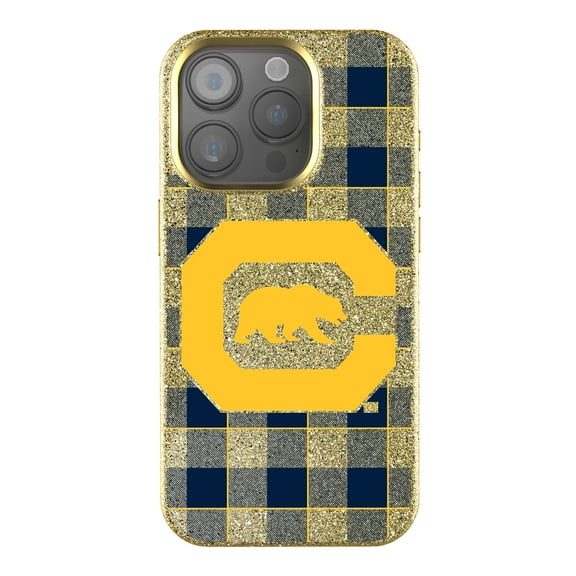 Keyscaper Cal Bears Plaid Bling iPhone Case