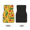 thumbnail image 2 of Naloa Colorful Vegetables Car Foot Mat Set of 4 Pieces - Universal Floor Liner Neoprene Full Set Floor Mats for Cars Trucks SUV, 2 of 7