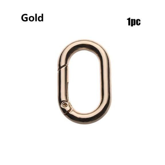1/2/4/5pcs Zinc Alloy Plated Accessories Camping Hiking Outdoor Carabiner Handbags Clips Spring Oval Rings Bag Belt Buckles GOLD 1PC