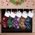 thumbnail image 3 of Gex Worldwide 2025 Multi-color Plush Embroidery Classic Luxury Velvet Large Fireplace Christmas Stockings, 22" (5 Count), 3 of 8