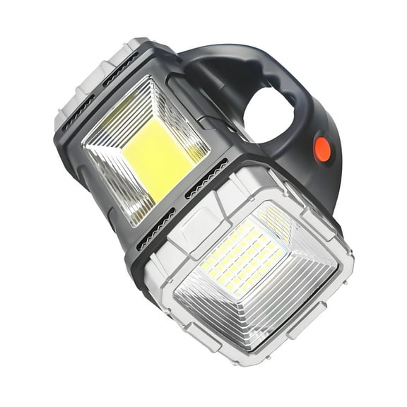 HIBIBUD Flashlights High Lumens,Seven Light Sources Rechargeable Flashlights,Front and Rear Dual Lights Led Flashlight,Silver1