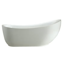 Vinnova Everlie 71" x 35" Acrylic Bathtub in White
