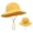 Orange, variant on Toddler Fisherman Hat, Sun Shield Ribbon Detail Airy Soft Cotton UV Protection Headwear Khaki Size 2 T