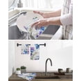 thumbnail image 5 of Spring Flowers Kitchen Dish Towels for Drying Dishes Set of 4, Watercolor Garden Florals Wooden Grain Waffle Weave Microfiber Hand Tea Bathroom Towels Quick Dry & Absorbent Towel 12x12, 5 of 7