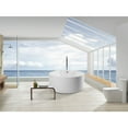 thumbnail image 2 of Kingston Brass VTRO535323 53-Inch Acrylic Round Double Ended Freestanding Tub with Drain in Glossy White, 2 of 8