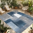 thumbnail image 2 of Outdoor Rug 4x6 ft Blue Oil Painting Waterproof Outdoor Patio Rug Mat Non Slip Outside Area Rugs Carpet for RV,Camping,Porch,Deck,Pool,Balcony,Backyard, Abstract Graffiti Art, 2 of 9