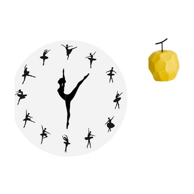 Reloj de pared con bailarina, reloj de pared, reloj colgante de baile, decoración artística, figura de , escultura de fruta, decoración del h