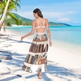 thumbnail image 7 of FORMRS Womens Long Sarong Beach Wrap Semi-Sheer Bikini Skirt Bathing Swimsuit Cover Up, Shelf Plants, 7 of 7