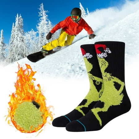 

Christmas Winter Green Furry Warm Socks Christmas Warm Socks Christmas Green Cotton Socks Socks