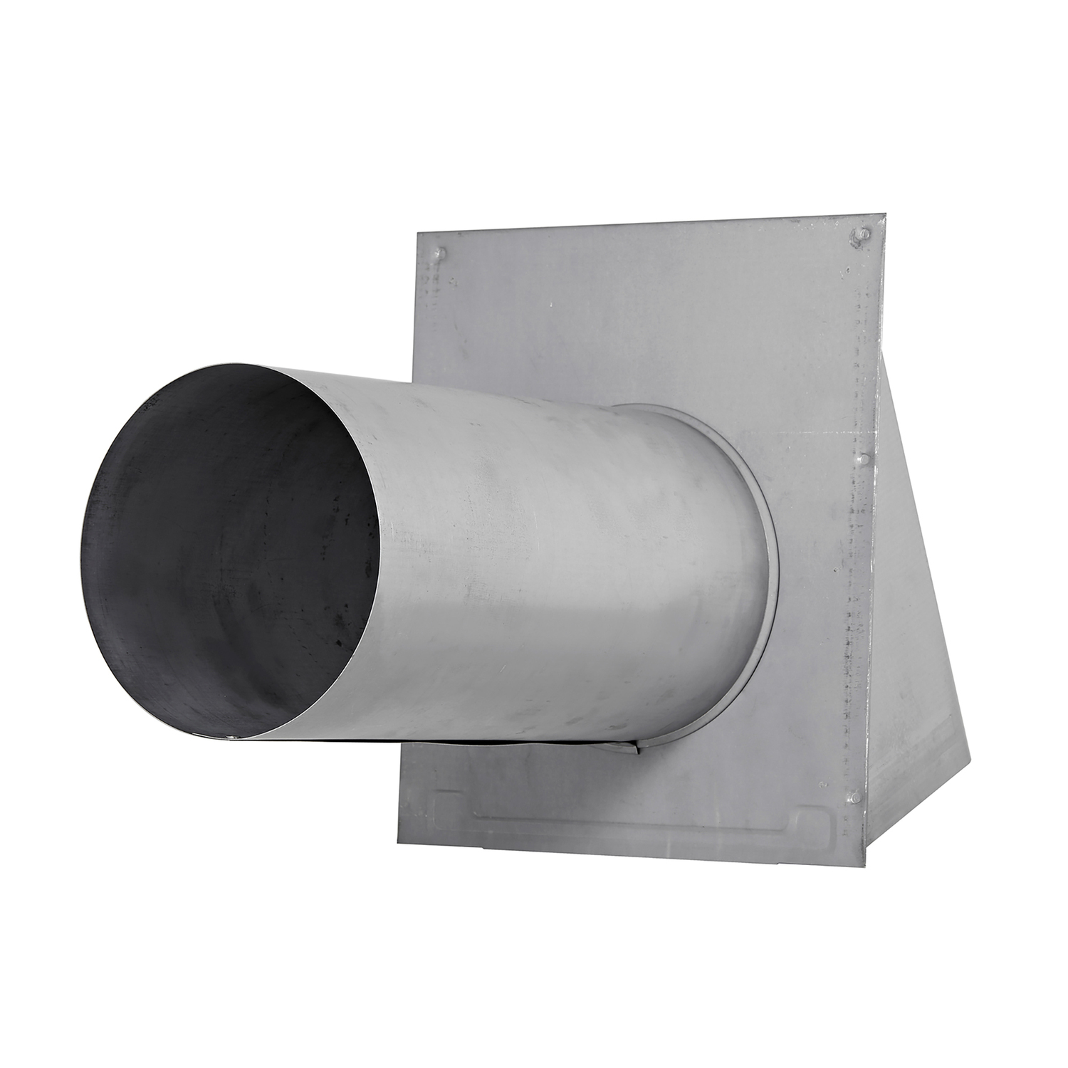 Lambro 6-In., 26-Gauge Paint-Grade Galvanized Wall Exhaust Hood Vent with Damper and 11-In. Pipe, EC-3460G-11-PG