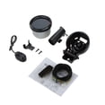 thumbnail image 2 of 3.5in Tachometer Kit LED Pointer Display Car Instrument Black Mirror Silver Circle Tachometer White, 2 of 7