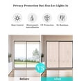 thumbnail image 4 of Window Privacy Film, Boho Orange Stripes UV Sun Blocking Window Tint Film Heat Control One Way Blackout Window Film, Modern Bohemian Grey Art Texture Non Adhesive Static Cling Sticker 35.4x78.7 In, 4 of 7