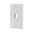 thumbnail image 2 of 10 Pack Lot 1 port Hole Keystone Jack Wall Plate Smooth Surface White, 2 of 3
