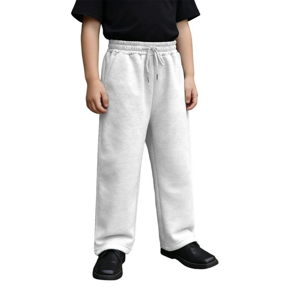 MEZZALL Boys Straight Leg Pants With Slant Pockets Comfortable Casual Trousers Kids Soft Breathable Fabric Easy Play Movement Daily Wear Durable Design Children Cute Slacks