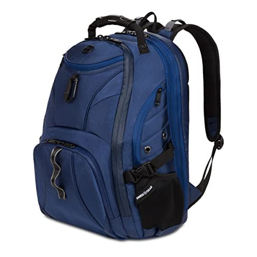 SwissGear 1900 Scansmart TSA 17-inch Laptop Backpack, Navy Ballistic, 19-Inch, 1900 Scansmart Tsa 17-inch Laptop Backpack