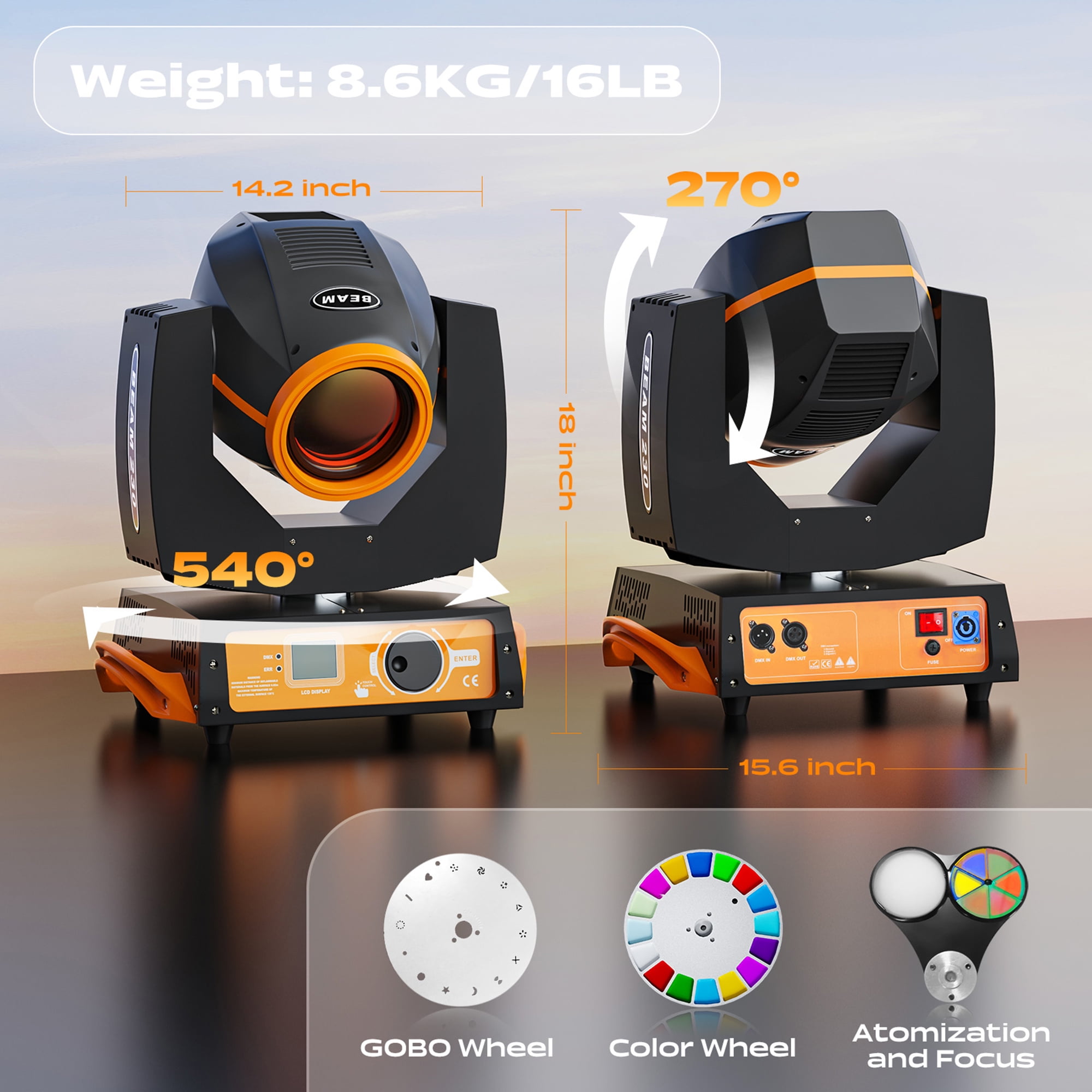 HOLDLAMP 7R 230W DJ Lights, 8 Prisms Beam Sharpy Moving Head India