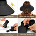thumbnail image 6 of Sun Visor Hat for Women, Wide Brim Straw Summer UV Protection Hat, Foldable Roll-up Packable Beach Cap, 6 of 8