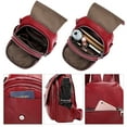 thumbnail image 7 of ALTOSY Fashion Leather Backpack Purse for Women Shoulder Bag with Flap S85 Wine Red, 7 of 7