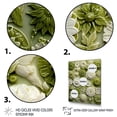 thumbnail image 3 of Designart "Green Floral Tiles in Botanical Design I" Abstract Framed Wall Art - Modern White Abstract Botanicals Entryway Framed Wall Art Print, 3 of 6