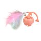 thumbnail image 3 of Pelota de juguete interactiva para gatos, pelota rodante eléctrica, juguete portátil divertido para ejercicio de mascotas, pelota para perros y gatos rosa con plumas, 3 of 9