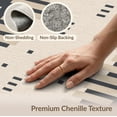 thumbnail image 6 of ODIKA 2'x3' Beige Charcoal Geometric Design Washable Throw Rug Modern Abstract Pattern with Motifs Non-Slip, Low Profile, Flatwoven, Easy Care for Hallway, Study Room, 6 of 7