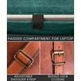 thumbnail image 6 of Rustic Town 15" Genuine Leather Handmade Crossbody Messenger Satchel Laptop Bag for Men Women, 6 of 8
