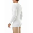thumbnail image 4 of Underworks Womens Ultra Light Cotton Spandex Compression Crew Neck Top Long Sleeves - white x-small, 4 of 5