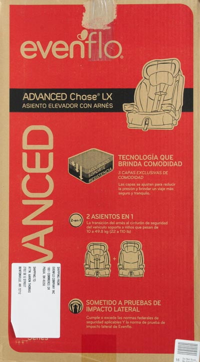 evenflo advanced chase lx harness booster