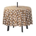 thumbnail image 1 of Vargottam Indoor/OutdoorRoundTablecloth 58 InchTablecloth With Umbrella Hole & Zip, Waterproof TableCloth, TableCovers For Backyard Table -Light Brown, 1 of 7