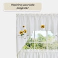 thumbnail image 4 of Embellished Tier And Swag Window Curtain Set - 58 Inch Width 24 Inch Length - Sunshine- Light Filtering Polyester Drapes For Kitchen Bedroom Living & Dining Room By Achim Home Decor, 4 of 6