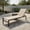 Brown, variant on Resenkos Outdoor Chaise Lounge Chair, 6-Position Chaise Lounge Chairs with Rustproof Aluminium Frame-Brown, Portable Recliner for Lawn Garden Beach Yard