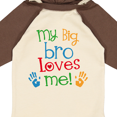 thumbnail image 4 of Inktastic My Big Bro Loves Me Little Brother Sister Boys or Girls Long Sleeve Baby Bodysuit, 4 of 5