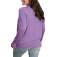 thumbnail image 2 of Women's Long Sleeve Mock Neck Base Tee Casual Trim Top Plus Size Lightweight, 2 of 5