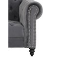 thumbnail image 4 of RN Furnishings Chesterfield  89" Button Tufted Velvet Fabric Sofa-Gray, 4 of 5