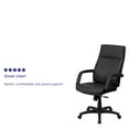 thumbnail image 5 of Flash Furniture High Back Black LeatherSoft Executive Swivel Ergonomic Office Chair with Memory Foam Padding and Arms, 5 of 13