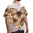 thumbnail image 2 of Butterfly Fission Diagram Men's Short Sleeve Poplin Button Down Shirts - Casual Printed Summer Beach Tops for Men, 2 of 6