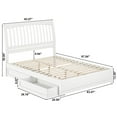 thumbnail image 4 of Roslyn Queen Platform Bed with Panel Footboard & 2 Storage Drawers in White, 4 of 10