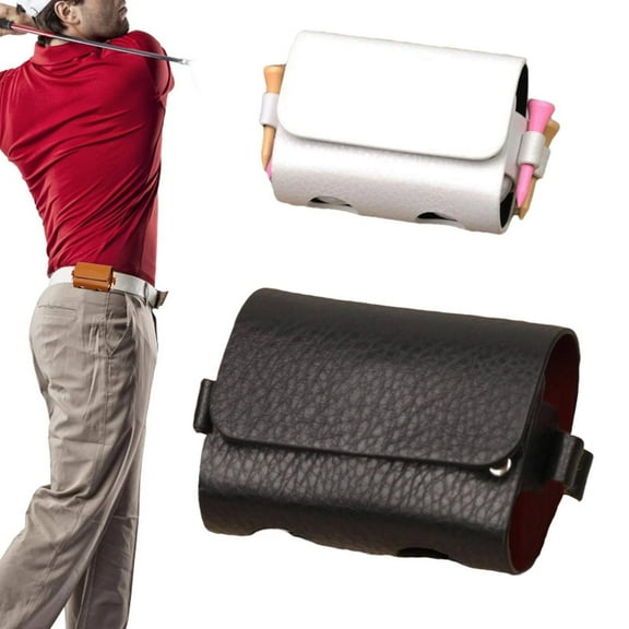 ZEELIY Golf Club Bag Accessories, Golf Waist Pouch, Ball Case, Tee Holder, Belt Waist Bag, Compact Golf Storage Case, Stylish Golf Accessory for Carrying Two Balls Four Tees During Play Round Use