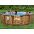 thumbnail image 3 of Bestway: Steel Pro MAX Splashview - 14' x 42", Brown - Round Above Ground Swimming Pool Set, Underwater Window, Filter Pump, Ladder-Cover, 3440 Gal, 3 of 14