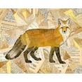 thumbnail image 2 of Galapon, Nikki 14x12 Gold Ornate Wood Framed with Double Matting Museum Art Print Titled - Red Fox Collage I, 2 of 4