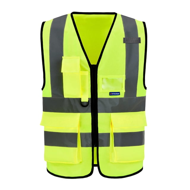 Chaleco de seguridad A-SAFETY 4XL-5XL amarillo Hi Vis 7 bolsillos