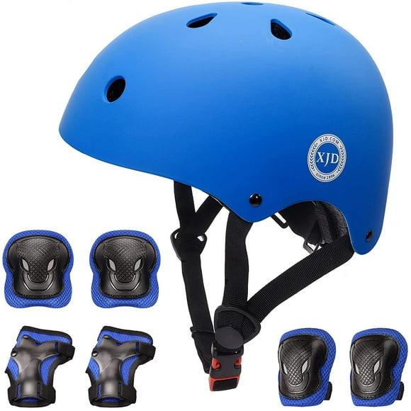 ZMNEW Kids Bike Helmet Toddler Helmet Kids Sport Protective Gear Set Boy Girl Adjustable Child Cycling Helmet with Knee Pads Elbow Pads Wrist Guards Youth Skateboard Helmet for Kids