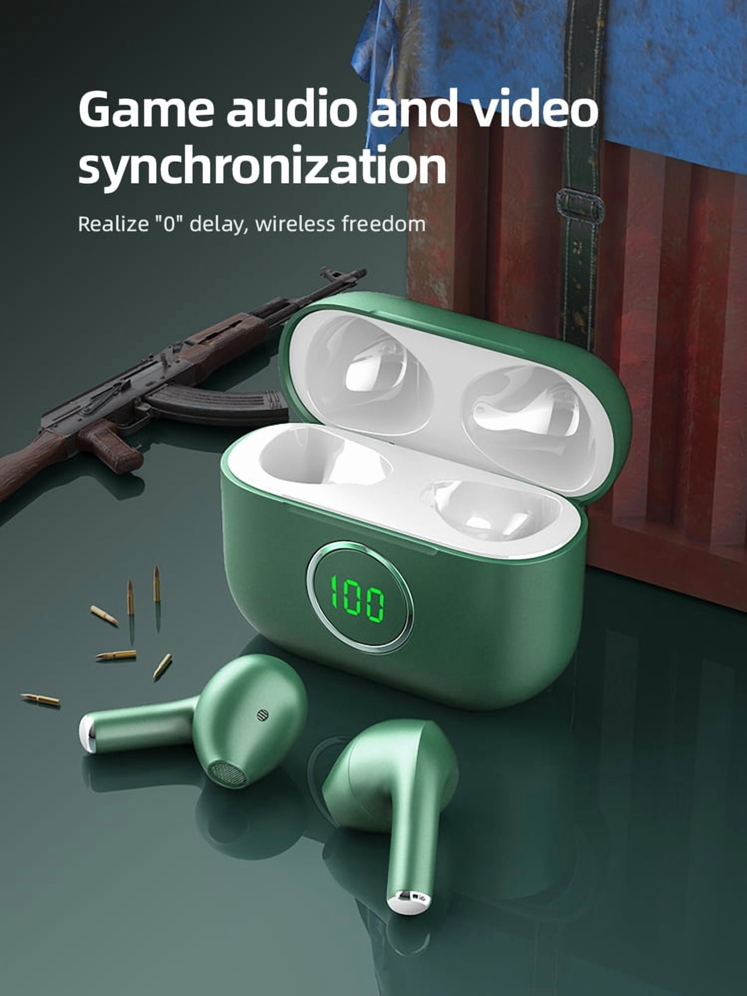 Wireless Headphones TWS Bluetooth Earphones Touch Control Sport Headset Stereo Earbuds for iOS Android Electronics Devices.