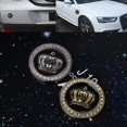 thumbnail image 2 of Adhesivos adhesivos de metal con corona de diamante 3D para coche, decoración personalizada, ORO Feliz Sencillez, 2 of 5