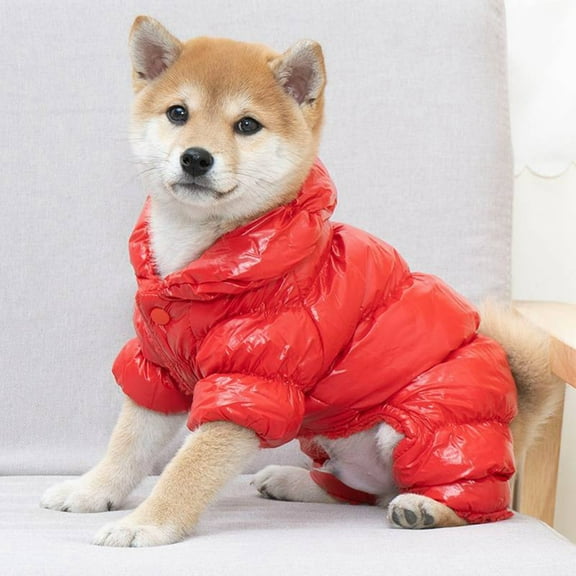 Dog Winter Coat, Waterproof Dog Jacket, Warm Fullbody Dogs Snowsuit, Winter Coat for Small Dogs, Button Down Pet Thick Fleece Snow Proof Clothes, Outdoor Cold Weather Pet Coats Apparel